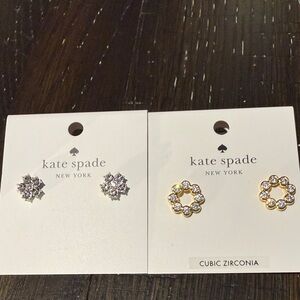 Kate Spade Floral Crystal Stud Earrings